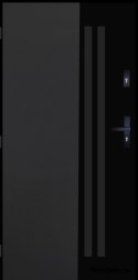 Exterior Door PANTOR BERGEN 01 Left 90 Anthracite Thick 72mm Warm