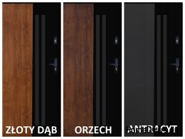 Exterior door PANTOR BERGEN 01 left 90 golden oak thick 72mm warm