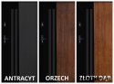 Exterior door PANTOR BERGEN 01 right 90 walnut thick 72mm warm