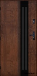 Exterior Door PANTOR BERGEN 02 Left 90 Walnut Thick 72mm Warm