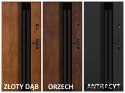 Exterior Door PANTOR BERGEN 02 Left 90 Walnut Thick 72mm Warm