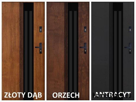 Exterior Door PANTOR BERGEN 02 Left 90 Golden Oak Thick 72mm Warm Exterior Door PANTOR BERGEN 02 Left 90 Golden Oak Thick 72mm Warm