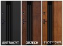 Exterior door PANTOR BERGEN 02 right 90 walnut thick 72mm warm