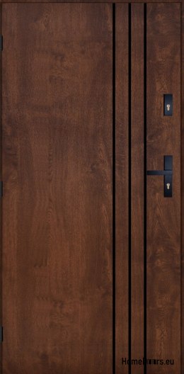 Exterior Door PANTOR HURON Left 80 Walnut Thick 72mm Warm