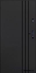 Exterior door PANTOR HURON left 90 anthracite thick 72mm warm