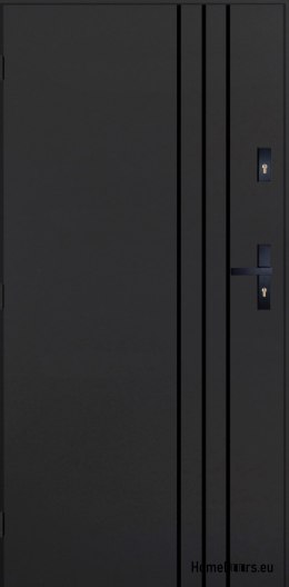 Exterior door PANTOR HURON left 90 anthracite thick 72mm warm