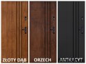 Exterior door PANTOR HURON left 90 walnut thick 72mm warm