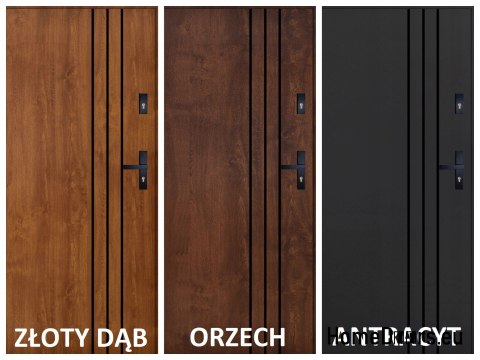 Exterior door PANTOR HURON left 90 walnut thick 72mm warm Exterior door PANTOR HURON left 90 walnut thick 72mm warm
