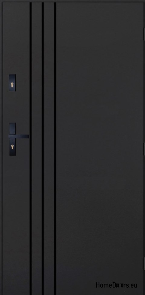 Exterior Door PANTOR HURON Right 80 Anthracite Thick 72mm Warm
