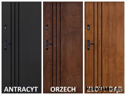 Exterior Door PANTOR HURON Right 80 Golden Oak Thick 72mm Warm
