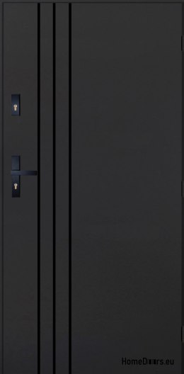 Exterior door PANTOR HURON right 90 anthracite thick 72mm warm
