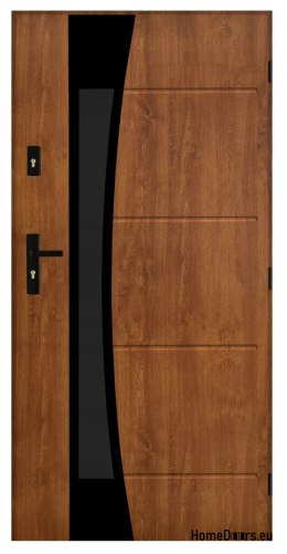 Polish exterior door FAGOT 02 80 right golden oak