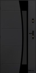 Polish exterior door FAGOT 02 90 left ANTHRACITE