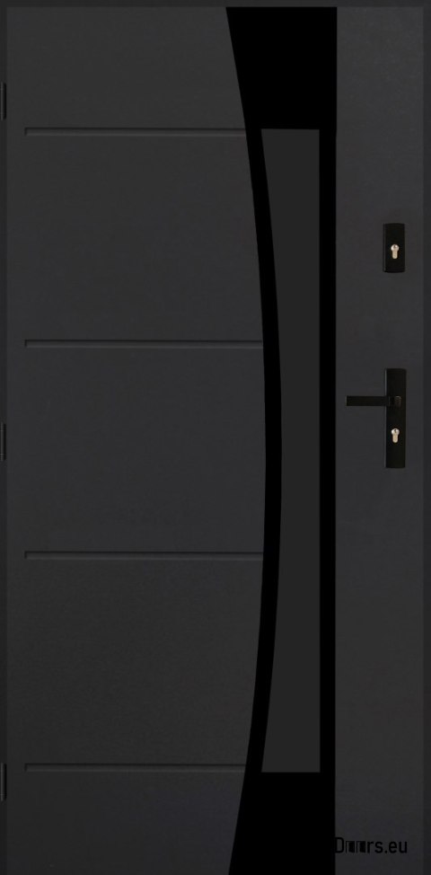 Polish exterior door FAGOT 02 90 left ANTHRACITE