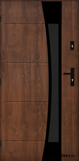 Polish exterior door FAGOT 02 90 left walnut