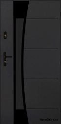 Polish exterior door FAGOT 02 90 right ANTHRACITE