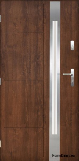 Exterior doors Polish steel 55mm Sonata 03 90 left walnut