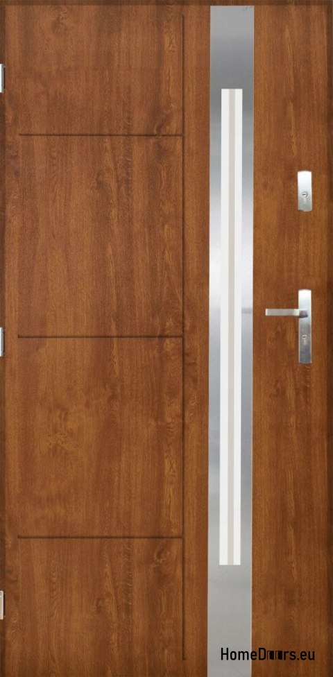 Polish Steel Exterior Door 55mm Sonata 03 90 Left Golden Oak Polish Steel Exterior Door 55mm Sonata 03 90 Left Golden Oak
