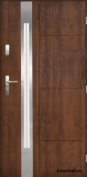 Exterior door Polish steel 55mm Sonata 03 90 right walnut