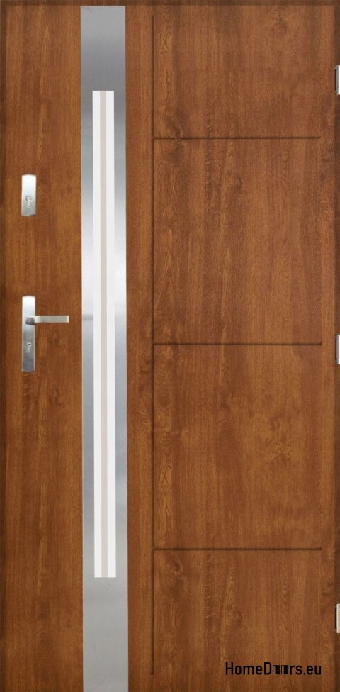 Polish Steel Exterior Door 55mm Sonata 03 90 Right Golden Oak Polish Steel Exterior Door 55mm Sonata 03 90 Right Golden Oak