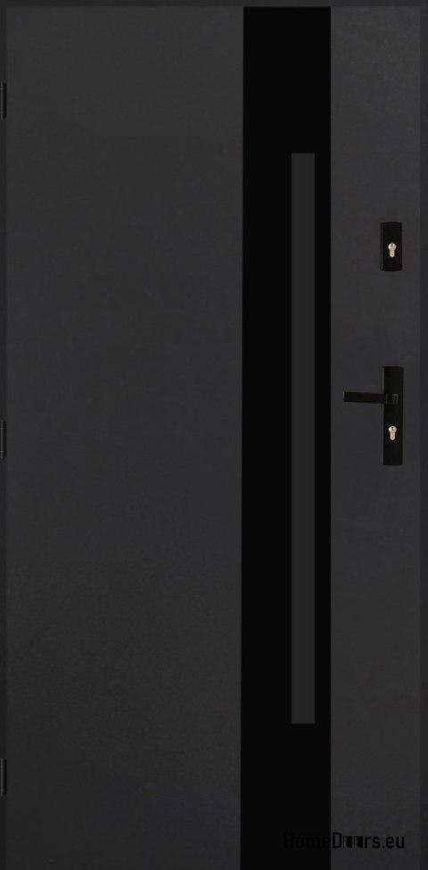 Polish Steel Exterior Door 55mm Tango 04 80 Left Anthracite
