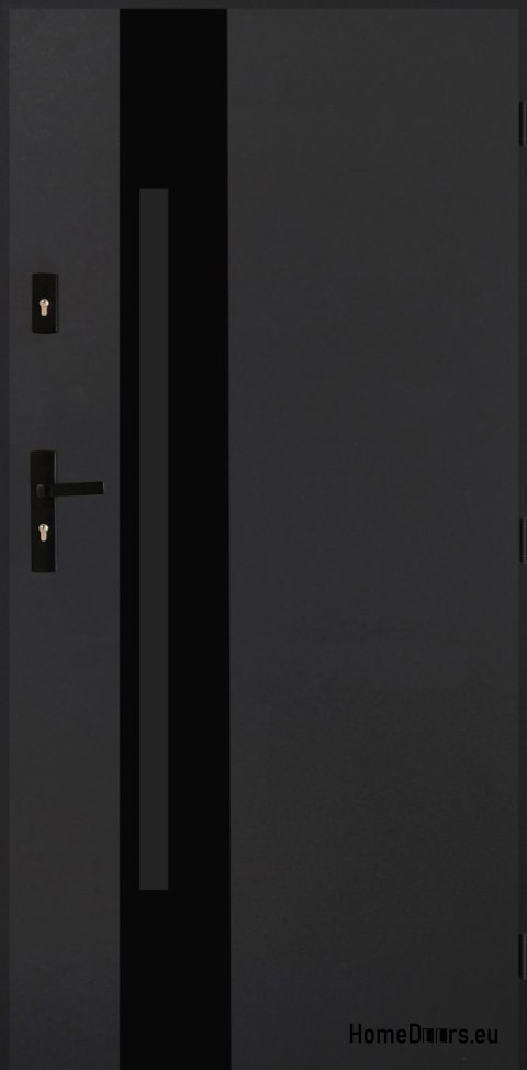 Polish Steel Exterior Door 55mm Tango 04 90 Right Anthracite