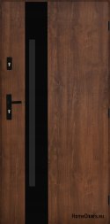Exterior door Polish steel 55mm Tango 04 90 right walnut