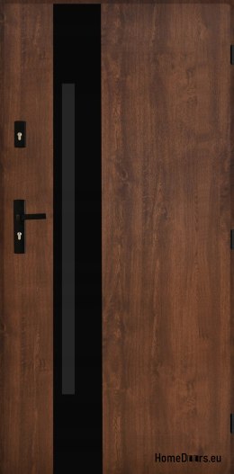 Exterior door Polish steel 55mm Tango 04 90 right walnut