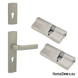 Exterior door Polish steel 55mm Tango 04 90 right walnut