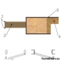 Milled pine wooden door with fixed frame Boston BS-4 90