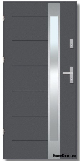 BREMA INOX exterior door with one-way mirror, THICK 70mm, OFF-THE-SHELF, 90 L BREMA INOX exterior door with one-way mirror, THICK 70mm, OFF-THE-SHELF, 90 L