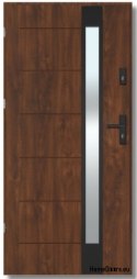 BREMA NERO exterior door with one-way mirror, THICK 70mm, OFF-THE-SHELF, 90 L