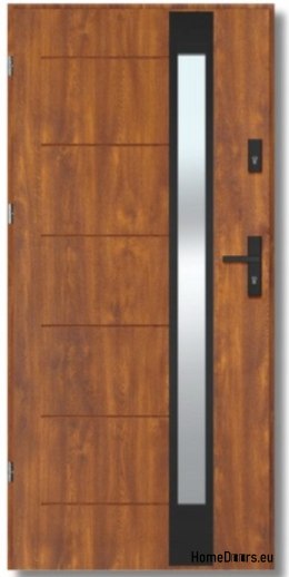 BREMA NERO exterior door with one-way mirror, THICK 70mm, OFF-THE-SHELF, 90 L