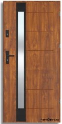 BREMA NERO exterior door with one-way mirror, THICK 70mm, OFF-THE-SHELF, 90 P