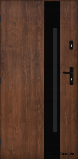 Exterior door Polish steel 55mm Tango 04 80 left walnut