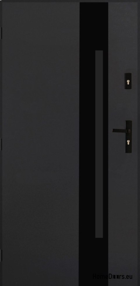 Polish Steel Exterior Door 55mm Tango 04 90 Left Anthracite