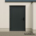 PVC TECHNICAL EXTERIOR HOUSEHOLD DOORS 100X205 cm ANTHRACITE LEFT