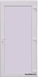 PVC TECHNICAL EXTERIOR HOUSEHOLD DOOR 100X205 cm WHITE RIGHT