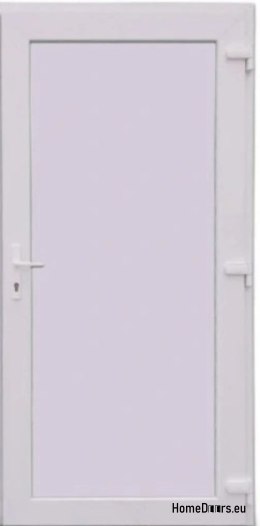 PVC TECHNICAL EXTERIOR HOUSEHOLD DOOR 100X205 cm WHITE RIGHT