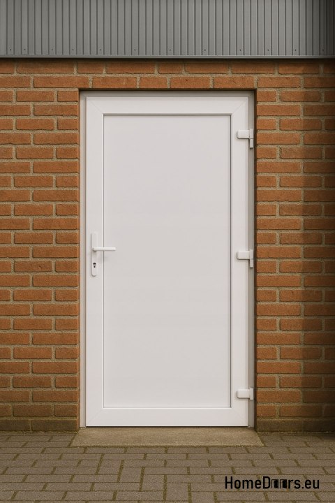 PVC TECHNICAL EXTERIOR HOUSEHOLD DOOR 100X205 cm WHITE RIGHT PVC TECHNICAL EXTERIOR HOUSEHOLD DOOR 100X205 cm WHITE RIGHT