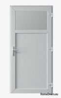 PVC TECHNICAL EXTERIOR HOUSEHOLD DOOR 100X205 cm WHITE RIGHT
