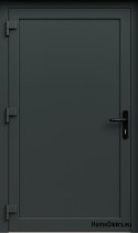 PVC TECHNICAL EXTERIOR HOUSEHOLD DOOR 90X205 cm ANTHRACITE LEFT