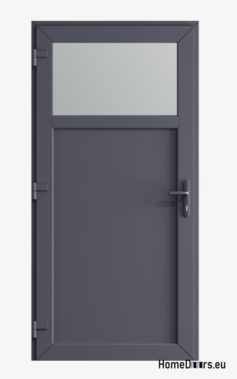 PVC TECHNICAL EXTERIOR HOUSEHOLD DOOR 90X205 cm ANTHRACITE LEFT PVC TECHNICAL EXTERIOR HOUSEHOLD DOOR 90X205 cm ANTHRACITE LEFT