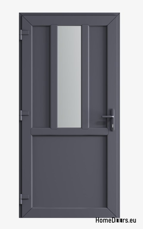 PVC TECHNICAL EXTERIOR HOUSEHOLD DOOR 90X205 cm ANTHRACITE LEFT PVC TECHNICAL EXTERIOR HOUSEHOLD DOOR 90X205 cm ANTHRACITE LEFT