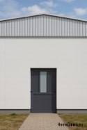 PVC TECHNICAL EXTERIOR HOUSEHOLD DOOR 90X205 cm ANTHRACITE LEFT