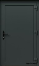 PVC TECHNICAL EXTERIOR HOUSEHOLD DOORS 90X205 cm ANTHRACITE RIGHT