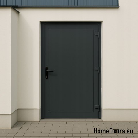 PVC TECHNICAL EXTERIOR HOUSEHOLD DOORS 90X205 cm ANTHRACITE RIGHT PVC TECHNICAL EXTERIOR HOUSEHOLD DOORS 90X205 cm ANTHRACITE RIGHT