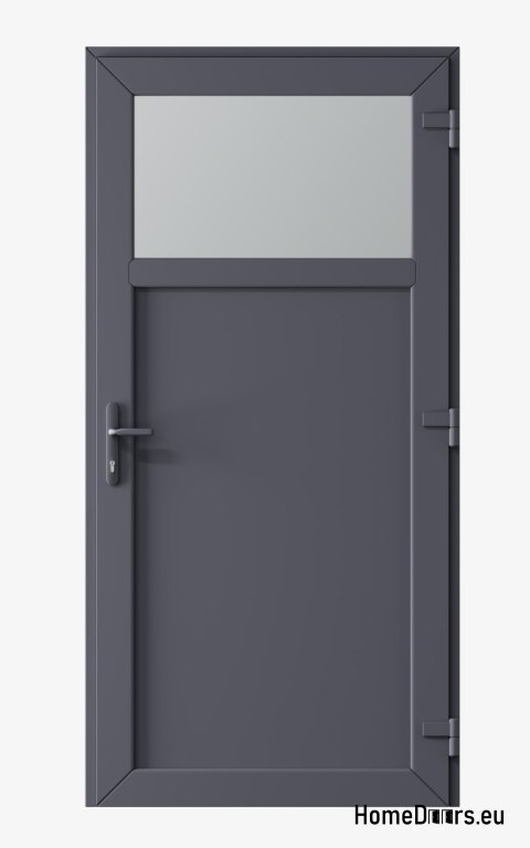 PVC TECHNICAL EXTERIOR HOUSEHOLD DOORS 90X205 cm ANTHRACITE RIGHT PVC TECHNICAL EXTERIOR HOUSEHOLD DOORS 90X205 cm ANTHRACITE RIGHT