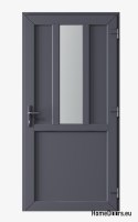 PVC TECHNICAL EXTERIOR HOUSEHOLD DOORS 90X205 cm ANTHRACITE RIGHT