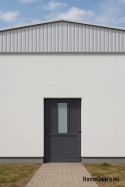PVC TECHNICAL EXTERIOR HOUSEHOLD DOORS 90X205 cm ANTHRACITE RIGHT